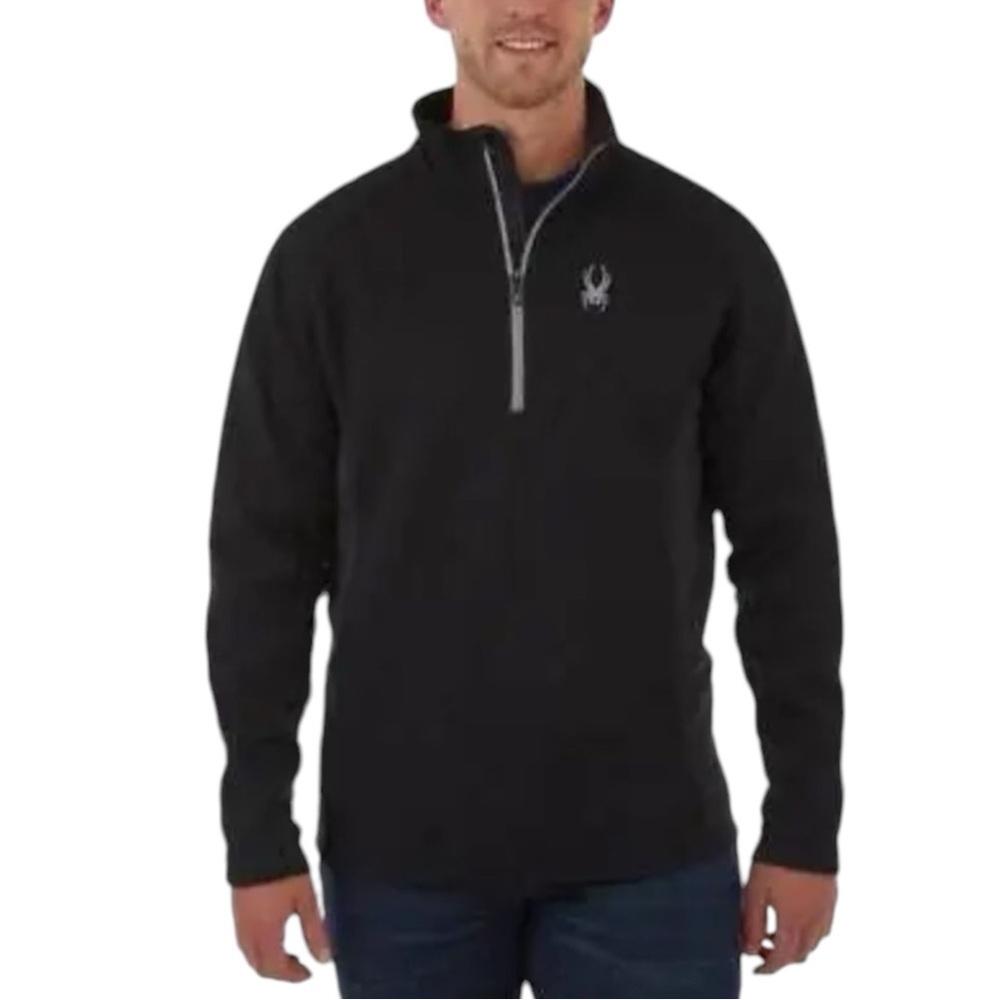 SPYDER Outbound 1/4 Zip Pullover Sweatshirt / Ski Snow Outdoor Black Size Med